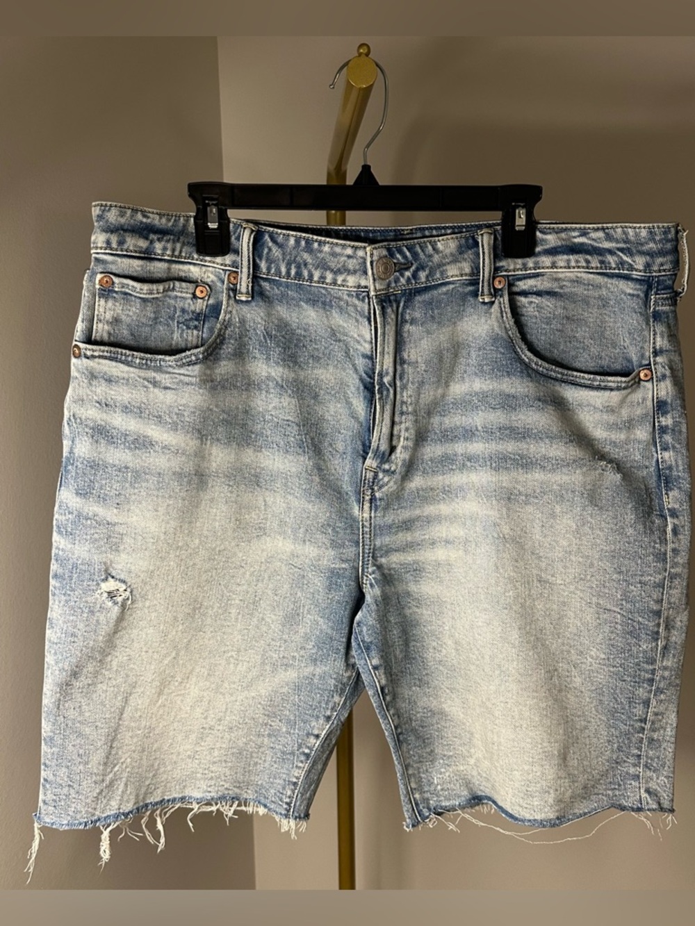 EUC! American Eagle Outfitters Light Wash Distressed Denim Shorts Worn once!!